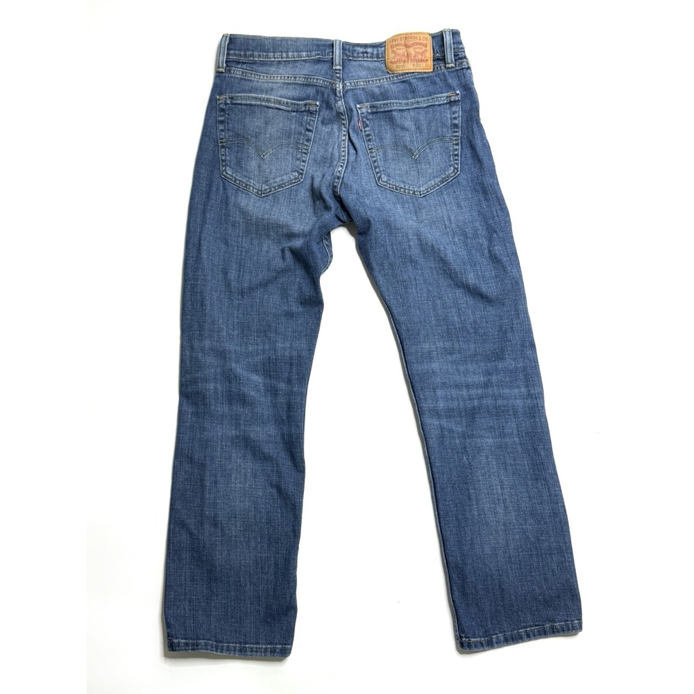 Levi's 505 Mens Size 32x30 Straight Leg Medium Wash Denim Blue Jeans Cotton Flaw - Picture 2 of 16